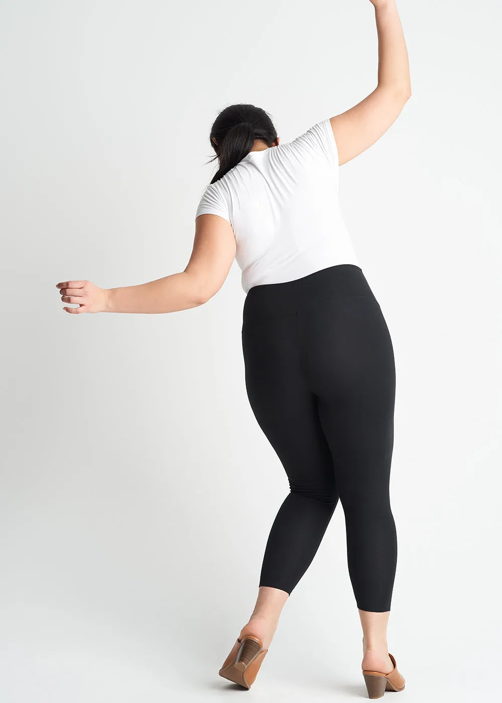 Gloria 7/8 Ankle Shaping Legging Black- Cotton Stretch