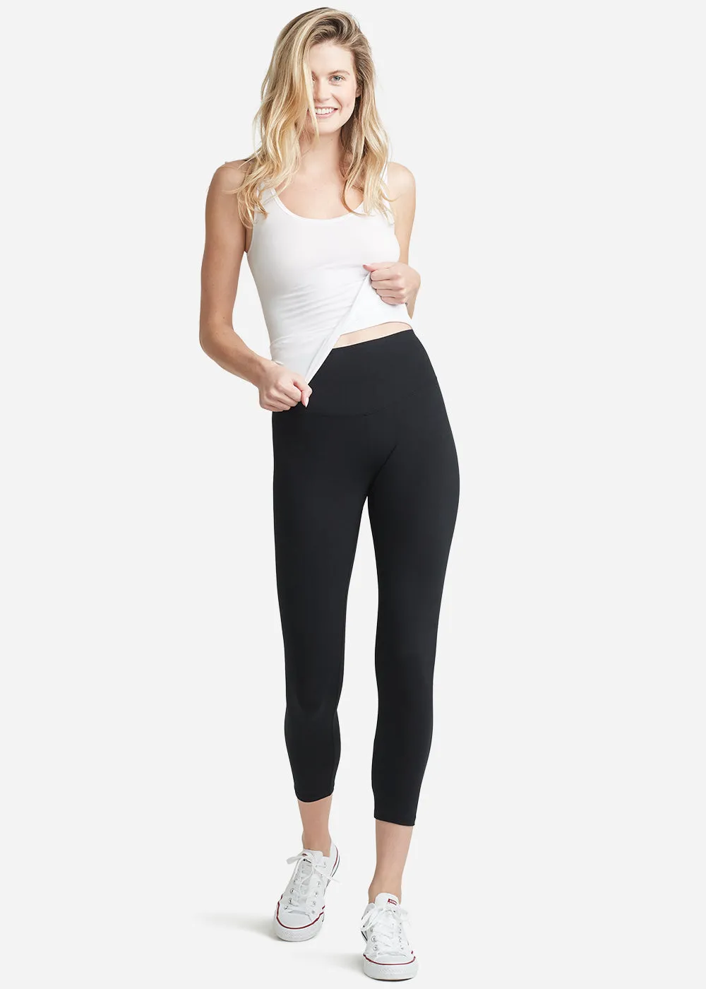 Gloria 7/8 Ankle Shaping Legging Black- Cotton Stretch