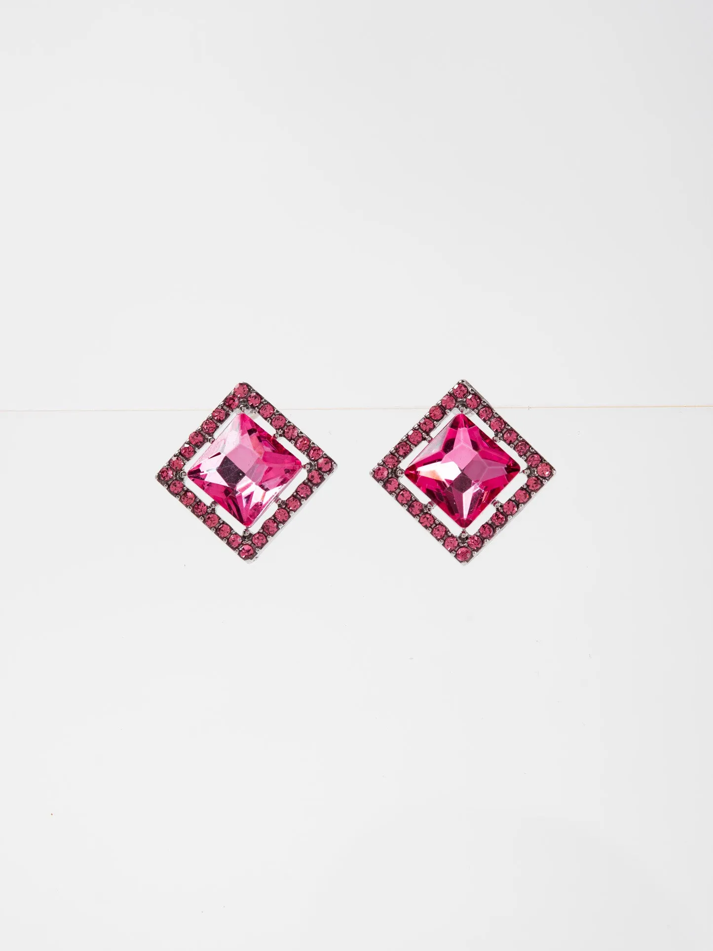 Julienne  Square CZ Stone Stud Earrings