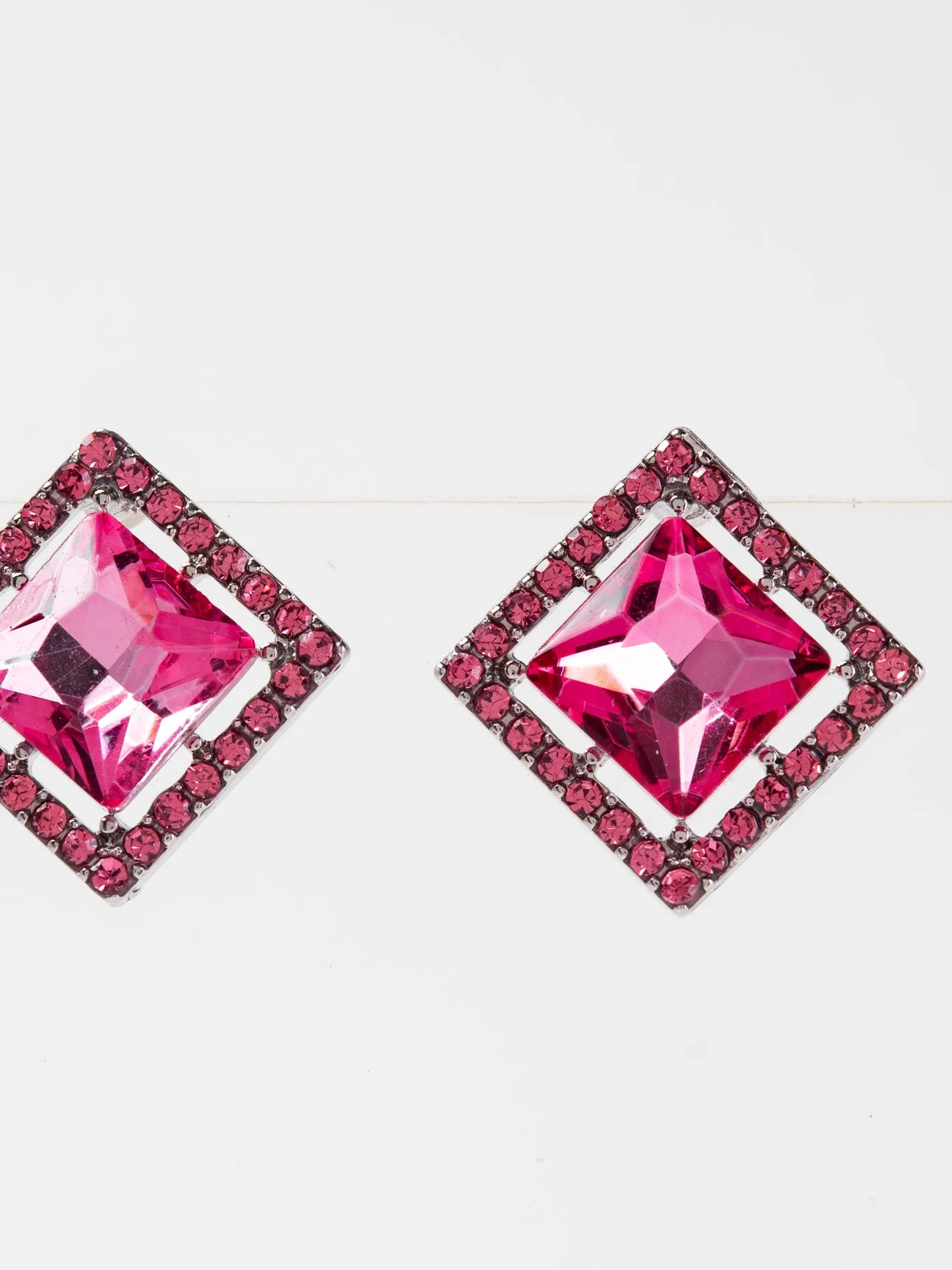 Julienne  Square CZ Stone Stud Earrings