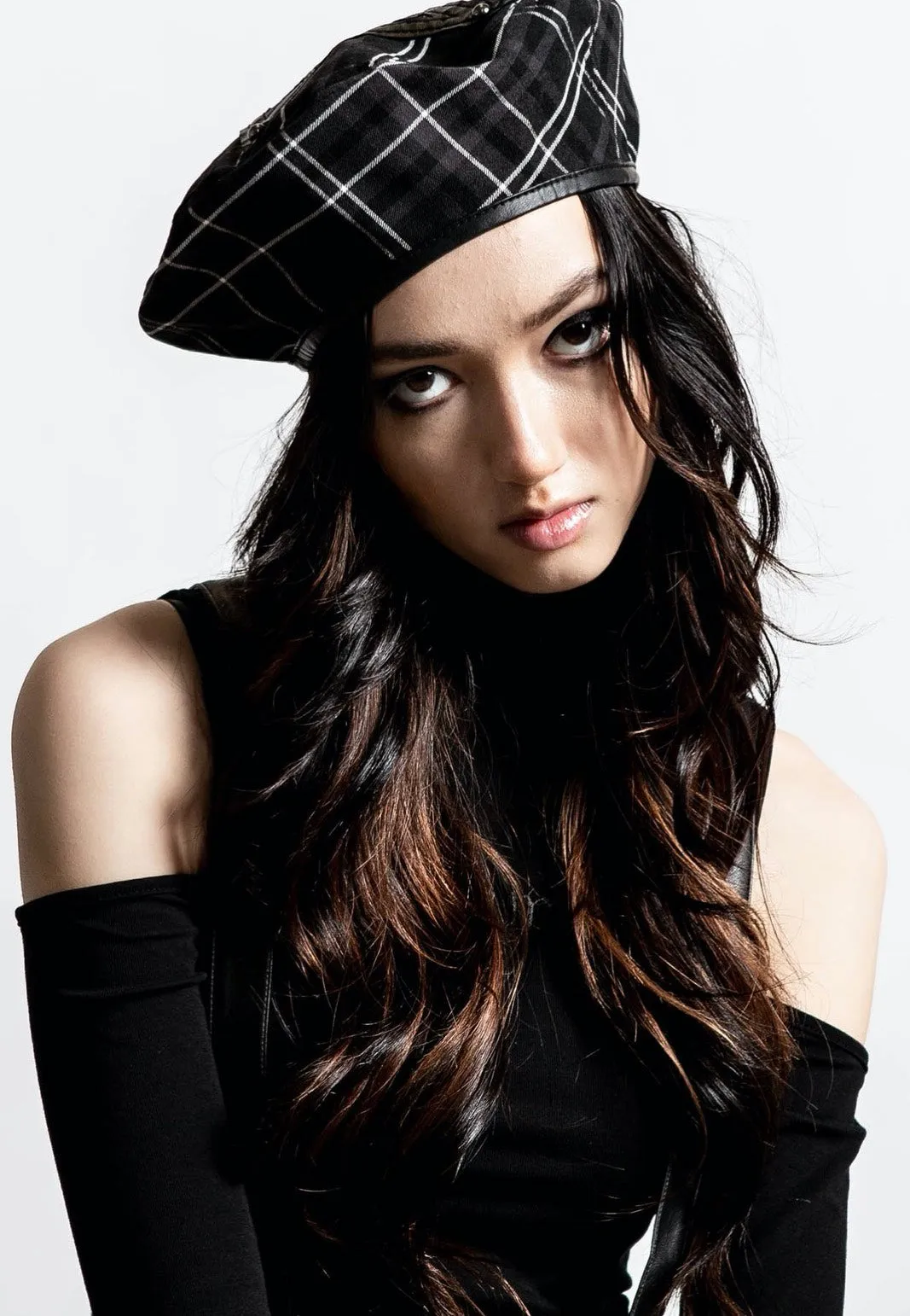 Killstar - Dark Fate Ash Tartan - Beret