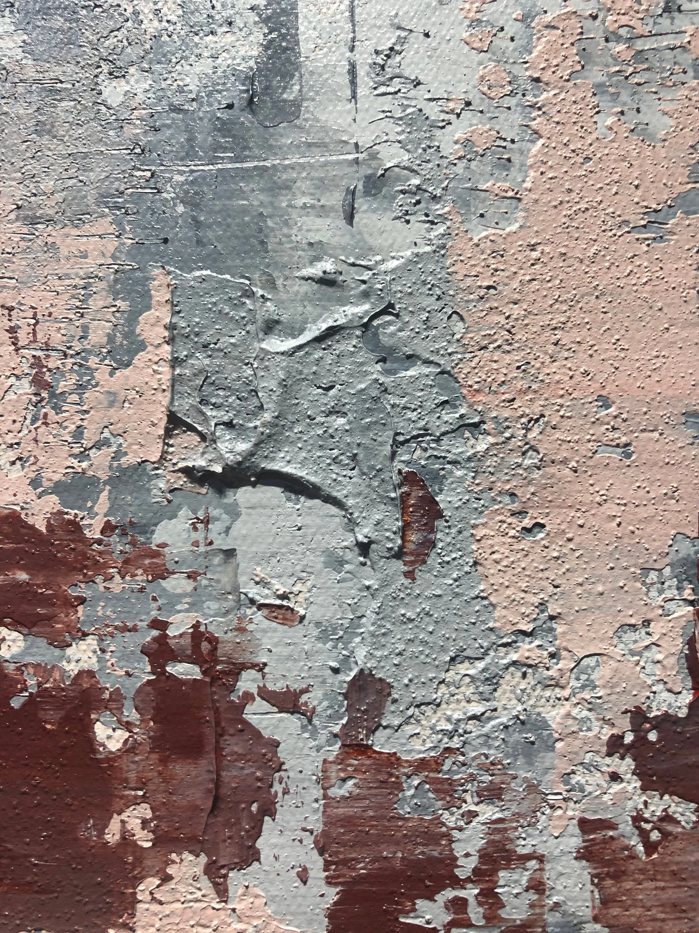 Large Gray Painting Abstract City Painting Black and White Painting Op069