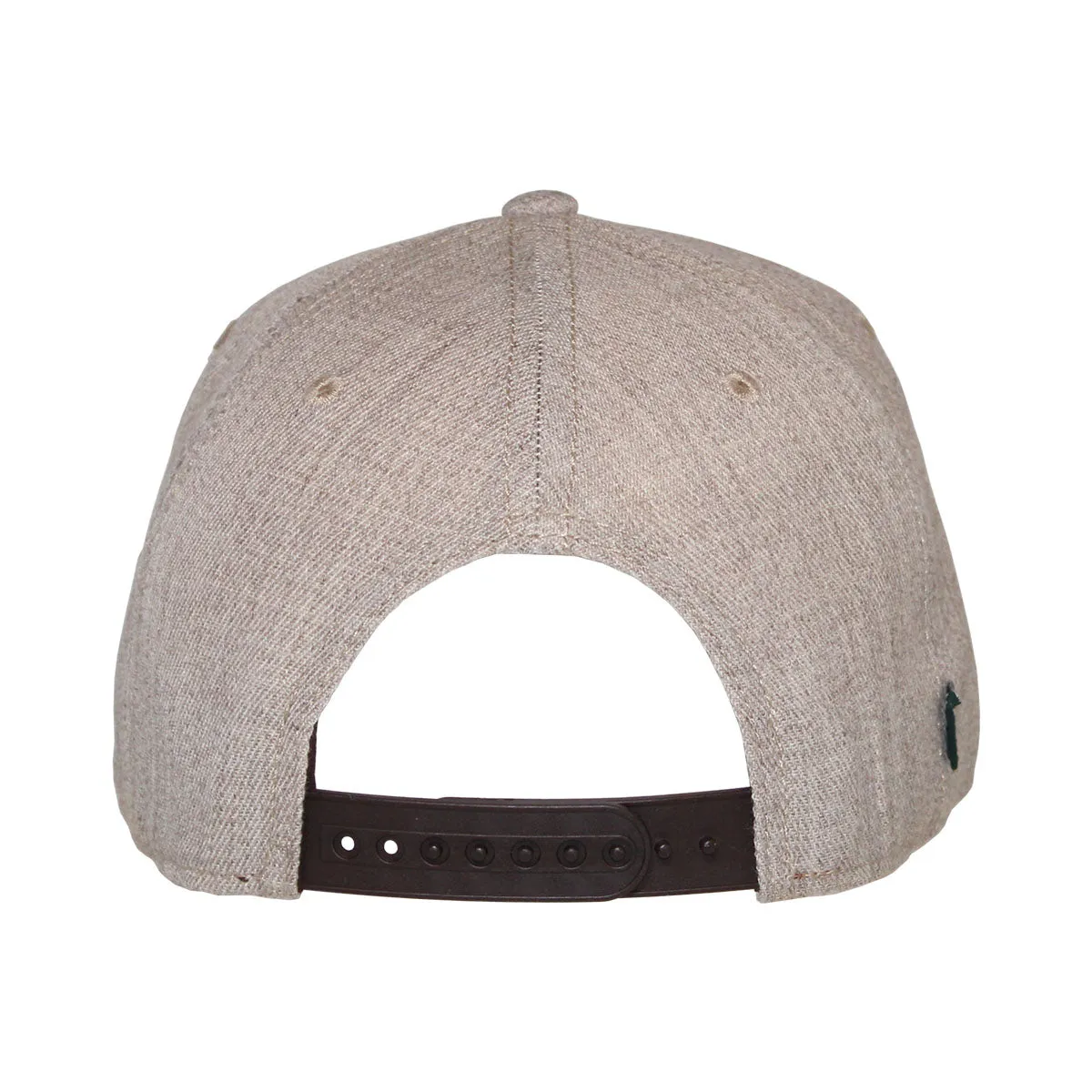 Legacy Florida State Seminoles Spear Leather Patch Adjustable Mid-Pro Snapback - Heather Tan/Brown Oil