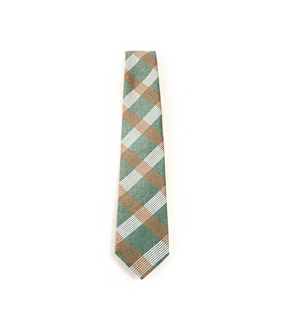Mystic Green Chequered Neck Tie