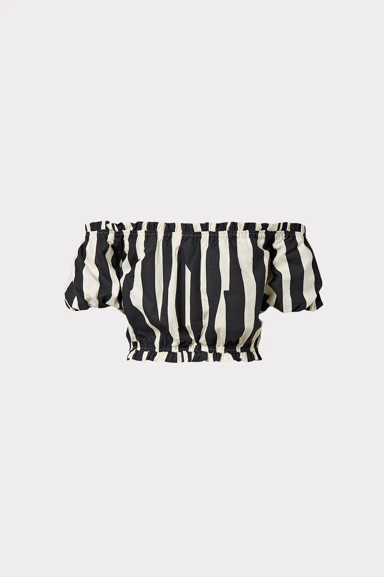 Natalia Abstract Zebra Linen Top