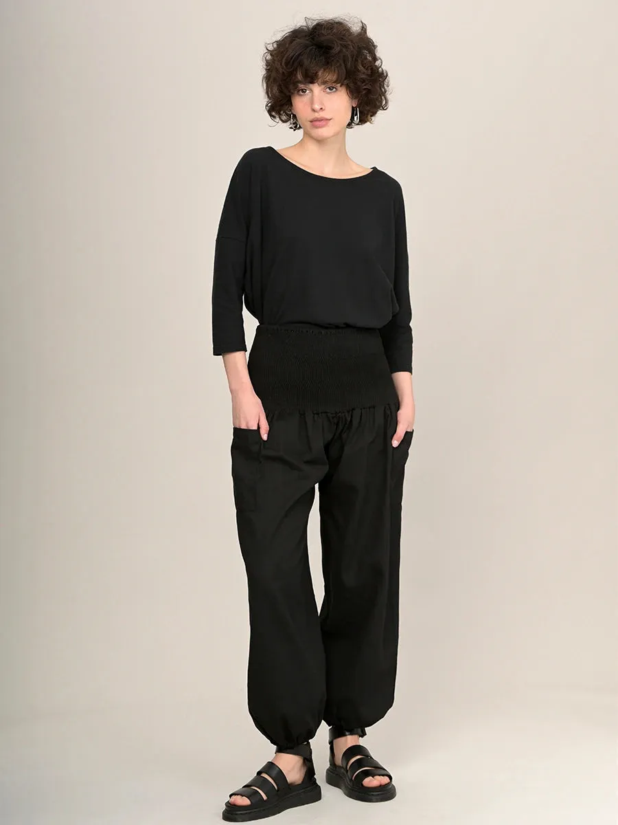 Organic Cotton Harem Pants - High Crotch