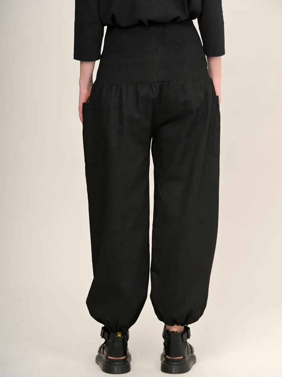 Organic Cotton Harem Pants - High Crotch