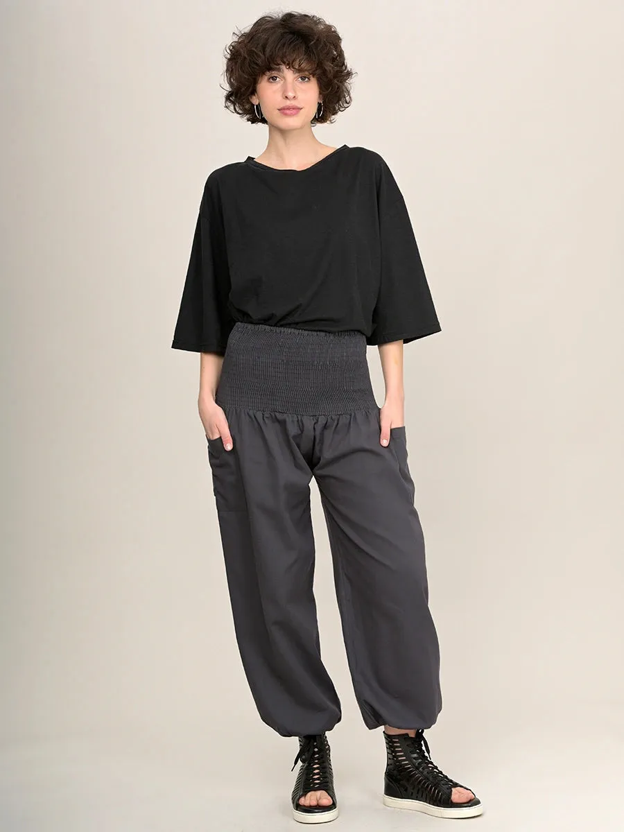 Organic Cotton Harem Pants - High Crotch