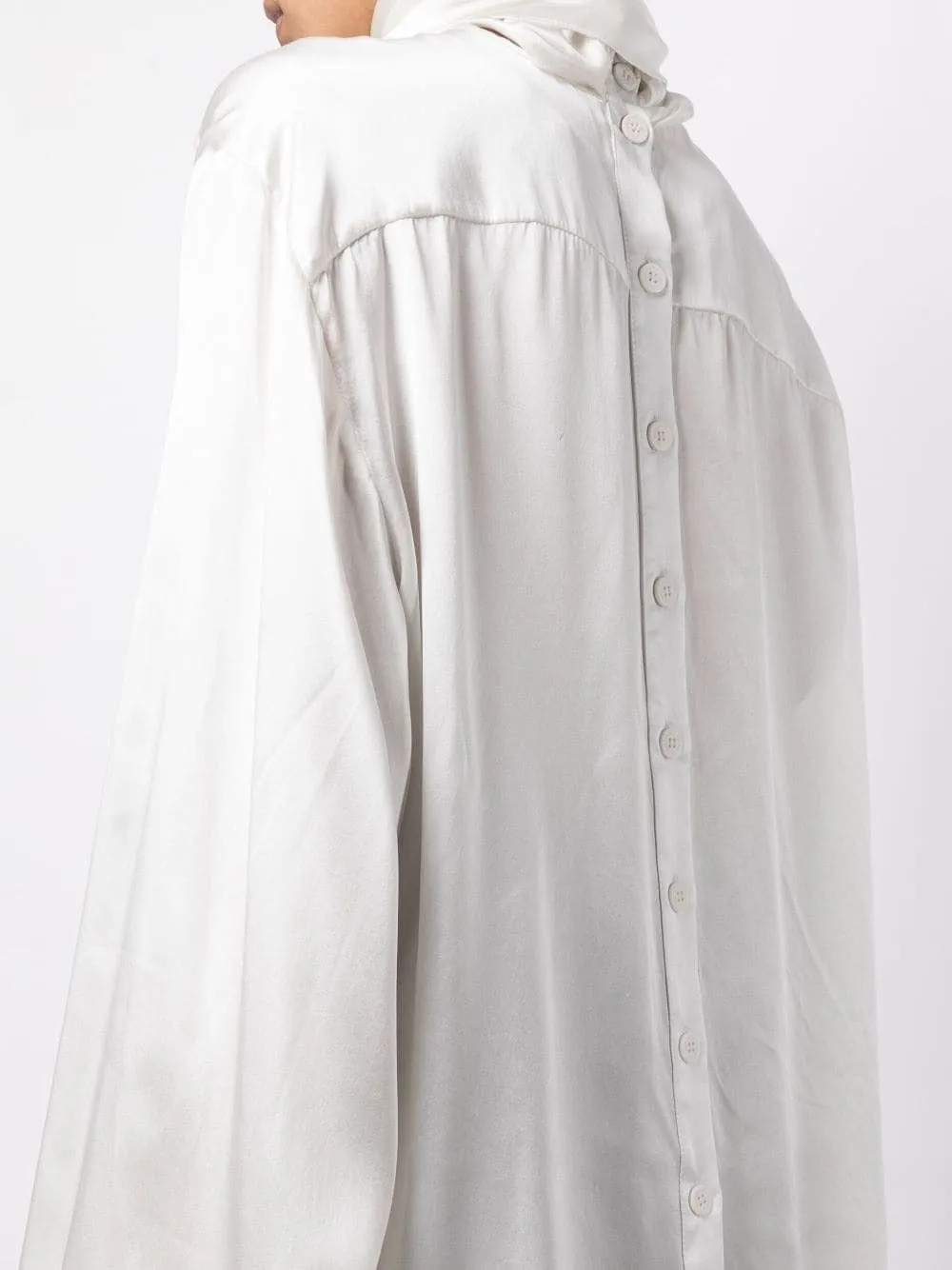 PUSSY-BOW SILK-BLEND BLOUSE