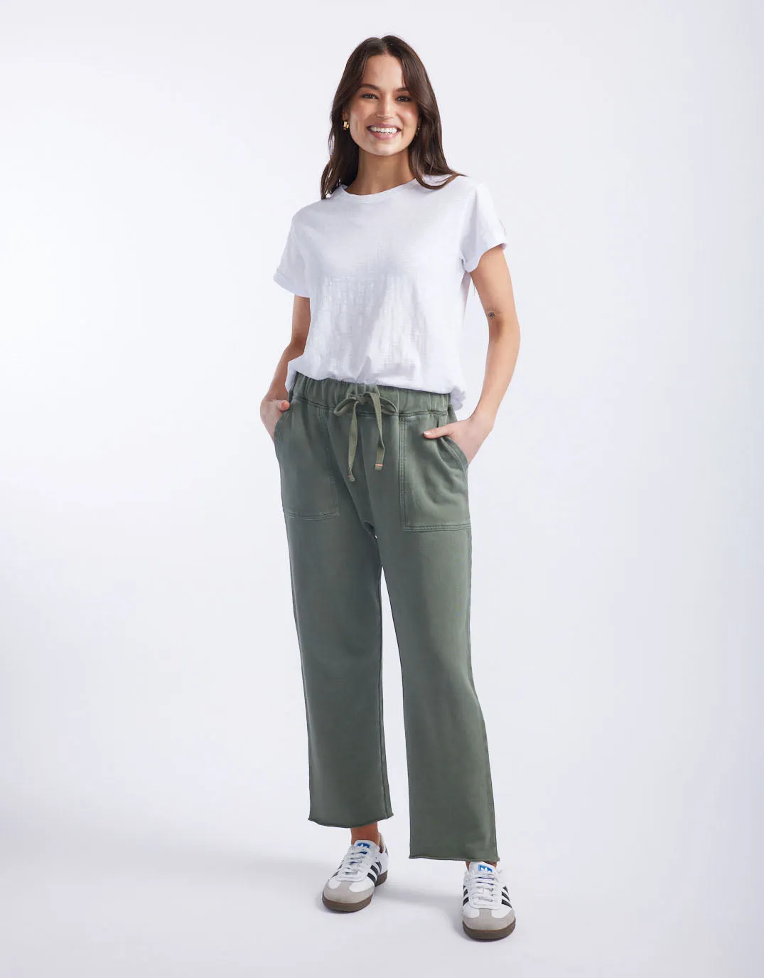 Raw Edge Lounge Pant - Washed Khaki