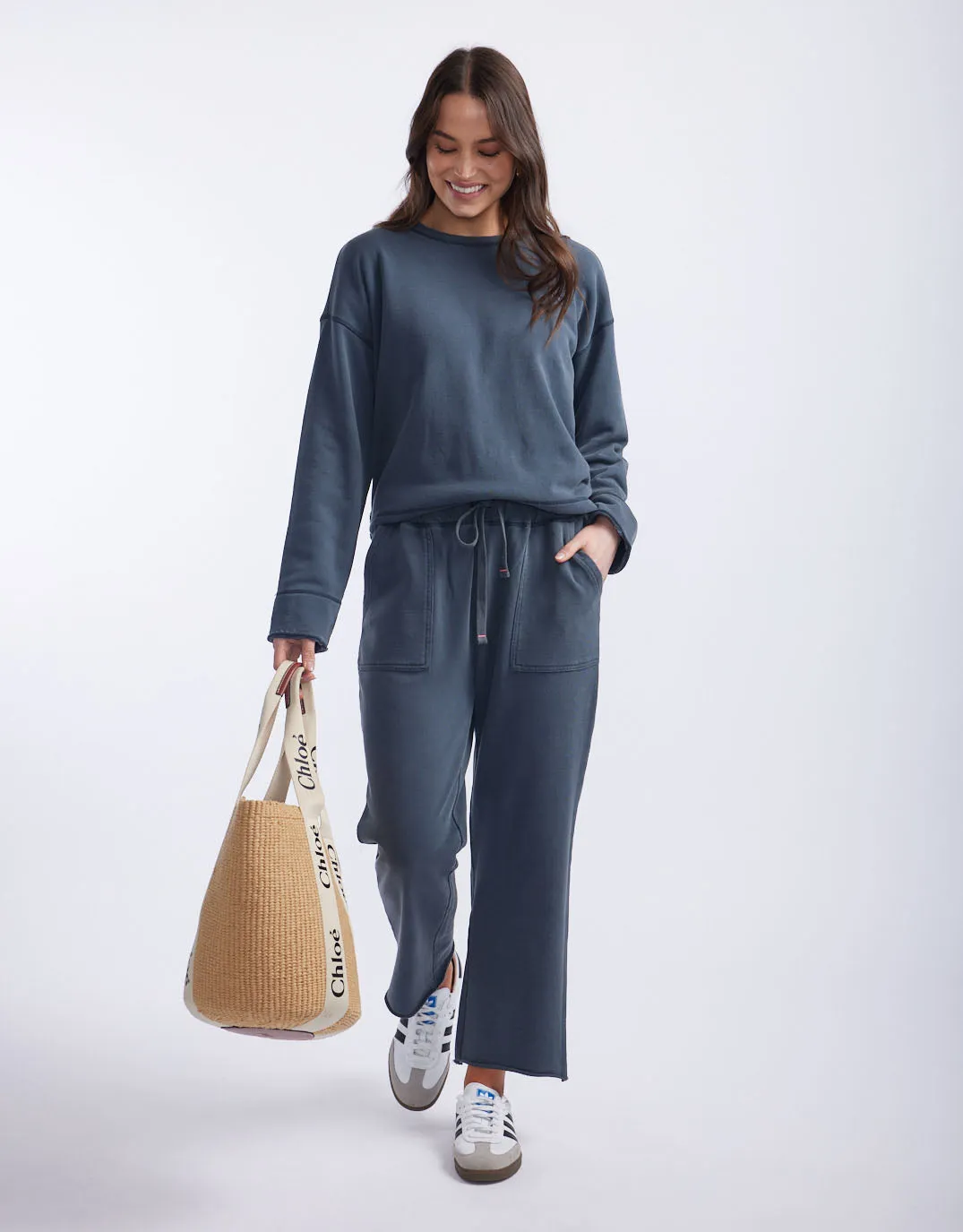 Raw Edge Lounge Pant - Washed Navy