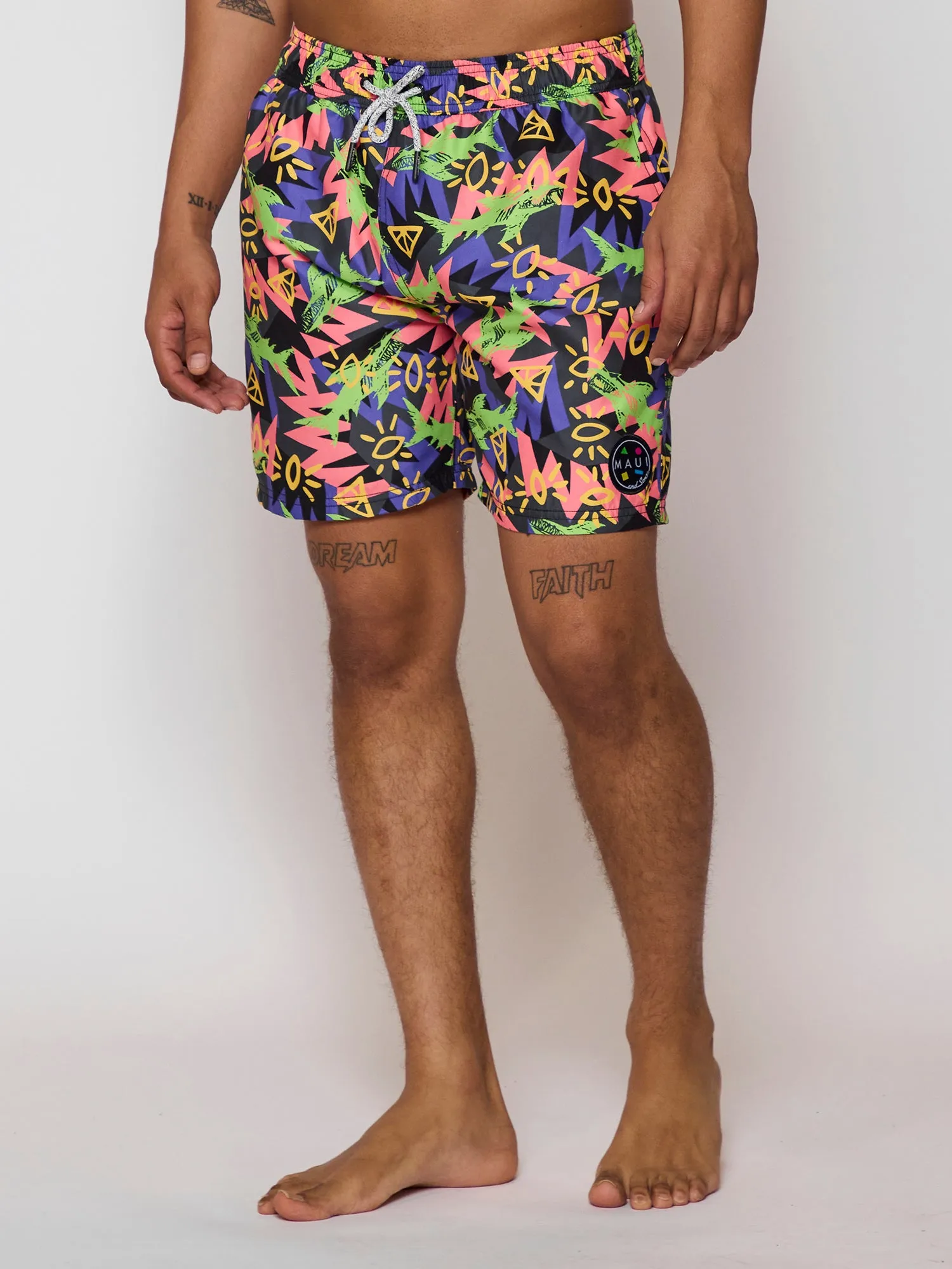Shark Tank Pool Shorts in Black