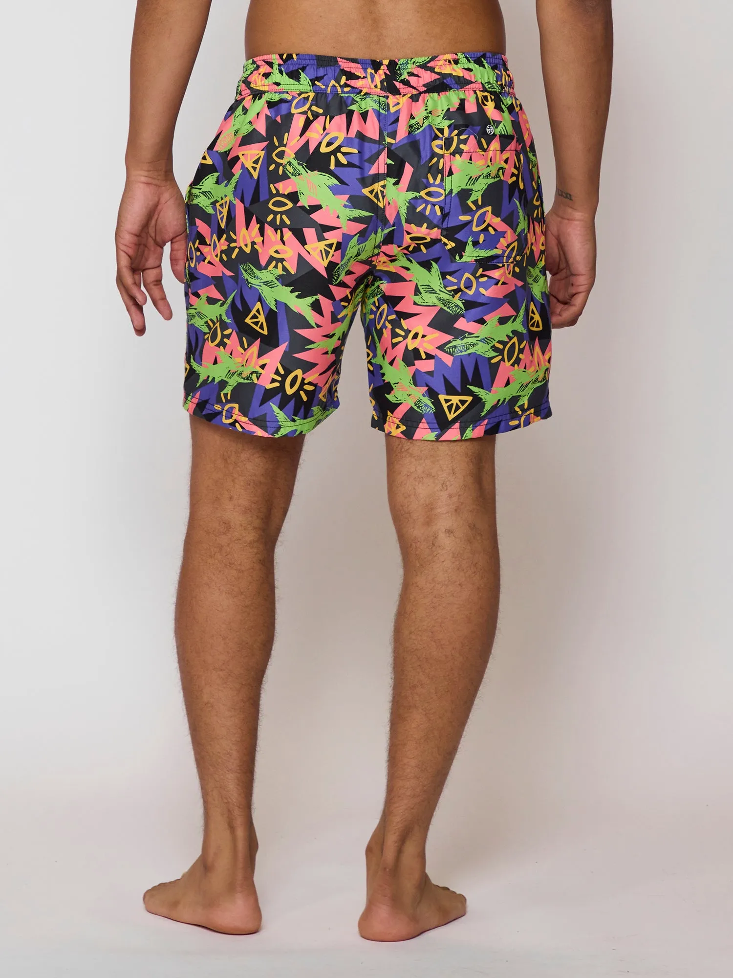 Shark Tank Pool Shorts in Black