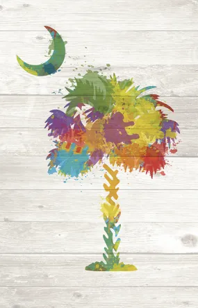 South Carolina Flag Splatter Silhouette