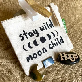 Stay Wild Moon Child Shungite Set with Stone Moon, Selenite, Palo Santo