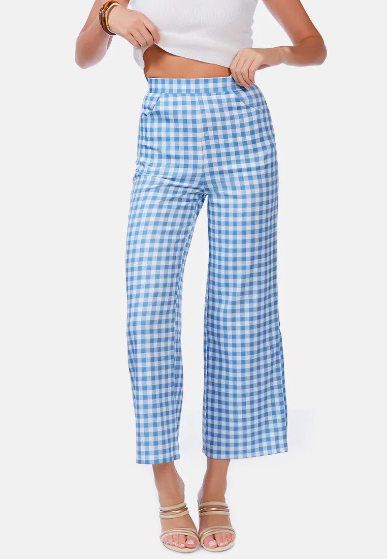 Watercolour Checks Stretchable Pants By Ruw