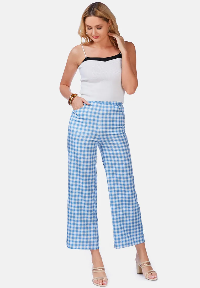 Watercolour Checks Stretchable Pants By Ruw