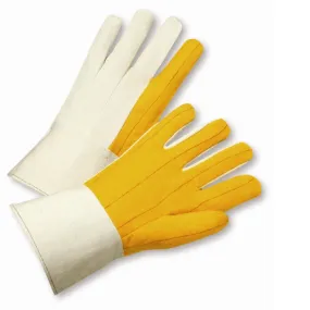 West Chester M18G, Chore Glove, Gauntlet Cuff Yellow Palm, Canvas Back, 12 Pair