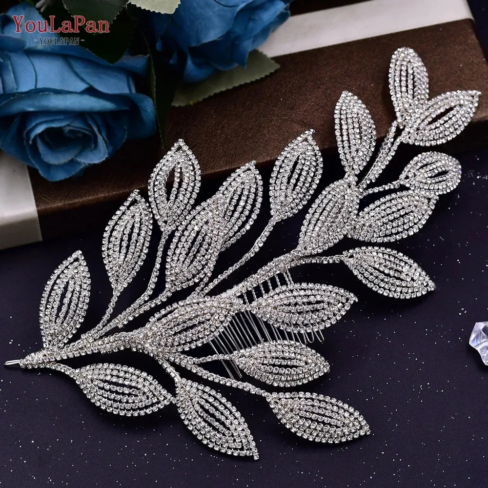 YouLaPan Rhinestone Bridal Headpiece Wedding Headwear Hair Accessories Woman Headband Jewelry Bride Headdresses for Party HP438
