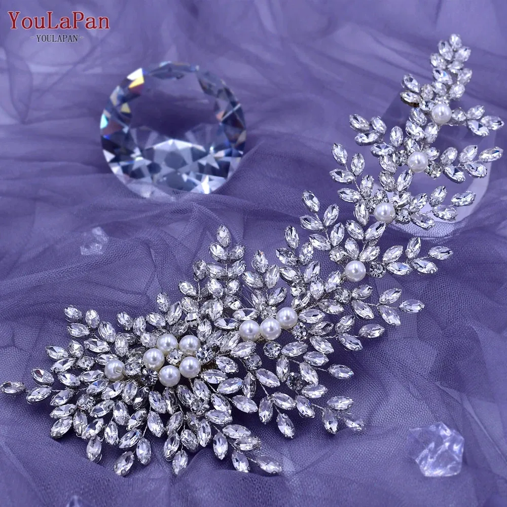 YouLaPan Rhinestone Bridal Headpiece Wedding Headwear Hair Accessories Woman Headband Jewelry Bride Headdresses for Party HP438